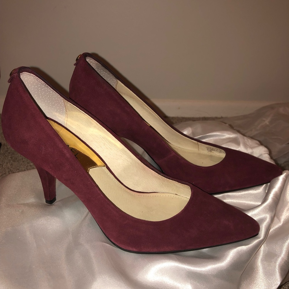 Burgundy low heels